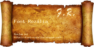 Font Rozália névjegykártya